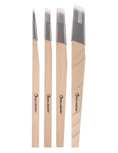 ROLLINGDOG Trim Paint Brush - Detail Trim Brush, Cutting in Brush for Detailed Work & Edging, Pack of 4
