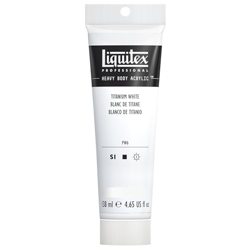 Liquitex Professional Heavy Body Acrylic Paint, 4.65-oz (138ml) Tube, Titanium White - color: Titanium White, style: 4.65-oz Tube