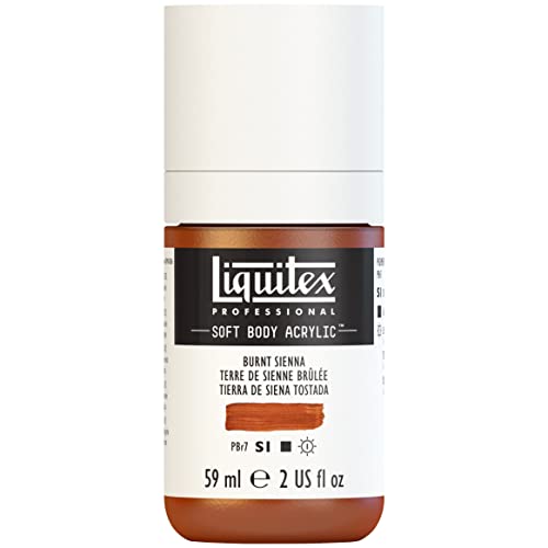 Liquitex Professional Soft Body Acrylic Paint, 59ml (2-oz) Bottle, Burnt Sienna - color: Burnt Sienna, style: 2-oz Bottle