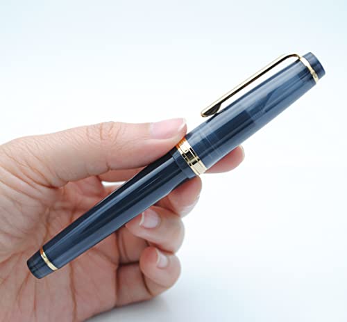 JINHAO 82 Fountain Pen with Gold Clip (F Nib 0.5mm, Caribbean Sea Blue) - color: Caribbean Sea Blue