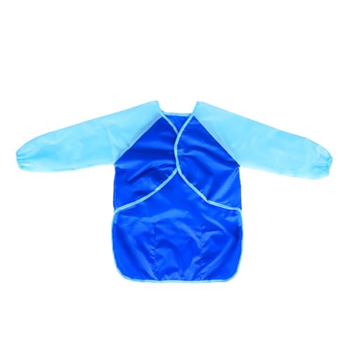 BESPORTBLE Waterproof Long Sleeve Art Painting Apron with 3 Pockets, Medium Size, 2pcs Set (blue + Yellow) for ’s Creative Arts and Crafts
