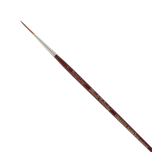 Creative Mark Mimik Kolinsky Watercolor Brush - # 1 Script Liner - Short Handle Synthetic Paint Brush - Handmade in Germany - Synthetic Sable Paint Brushes for Professional Artists - Animal-Friendly - size: 1