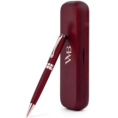 Wordsworth and Black Ballpoint Pen Set - Stunning Luxury Pen Bamboo Violetwood Gold Finish, Refillable, Best Ball Pen for Men & Women, Black Ink Refill, Elegant, Point Pen - color: Violet Wood