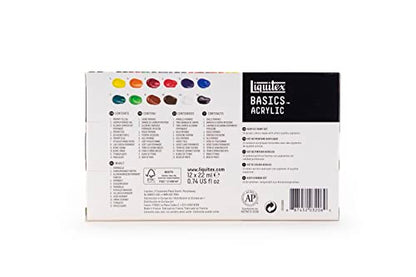 Liquitex BASICS Acrylic Paint Set, 12 x 22ml (0.74-oz) Tube Paint Set - style: 12 x 22ml (0.74-oz)