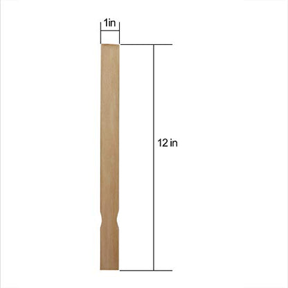 KINJOEK 300 PCS 12 Inch Length Paint Sticks, Premium Wood Multi-Purpose Flat Unfinished Wooden Crafts Sticks Paddles Stirrers Bulk for Paint Mixing, Wall Stirring, Wood Crafts, Garden Plant - size: 300PCS 12"