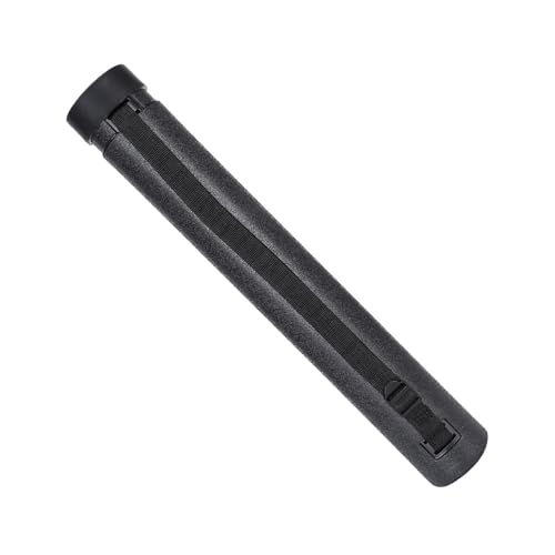 Telescopic Drawing Tube Expandable Painting Tube Retractable Art 34.4 Inches PE Plastic Storage Case with Flip Cover for Posters Maps Documents Blueprints (Black) - color: Black