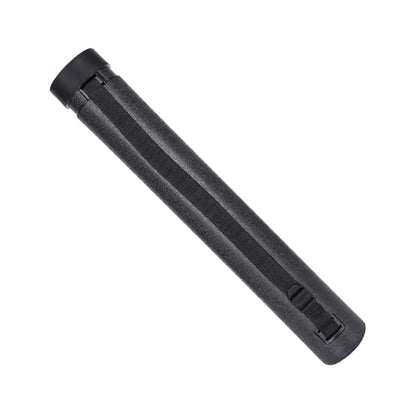 Telescopic Drawing Tube Expandable Painting Tube Retractable Art 34.4 Inches PE Plastic Storage Case with Flip Cover for Posters Maps Documents Blueprints (Black) - color: Black
