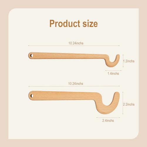 AEROVA 2PCS Wooden Pottery Throwing Tools, Pottery Quick Shaping Tools, Pottery Rim Forming Tools, Long Handle Throwing Assistive Tools, Pottery Shaping and Molding Aid Tools,Clay Throwing Stick(2)