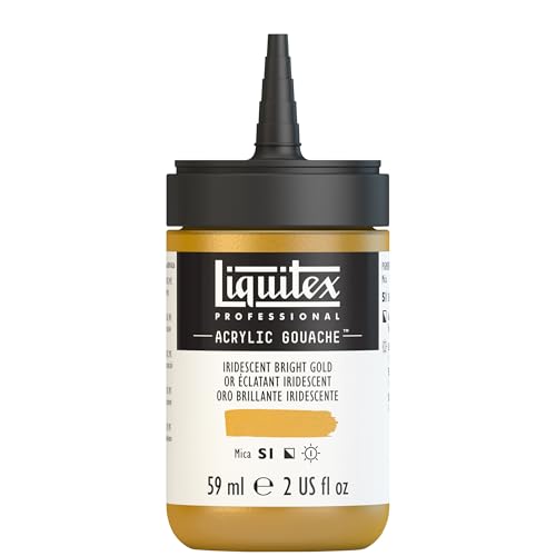 Liquitex Professional Acrylic Gouache, 2-oz (59ml) Bottle, Iridescent Bright Gold - color: Iridescent Bright Gold