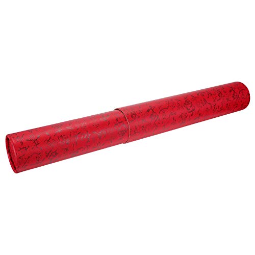 EXCEART Pull-out Poster Tube - Extendable Black Storage Case for Documents, Drawings & Specialty Paper - color: Red 1, size: 35X6cm