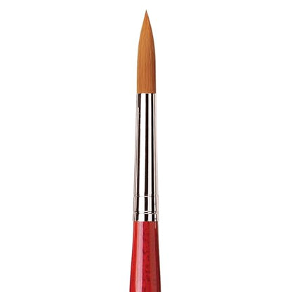 da Vinci Watercolor Series 5580 CosmoTop Spin Paint Brush, Round Synthetic with Red Handle, Size 10 (5580-10) - size: Size 10, style: Round
