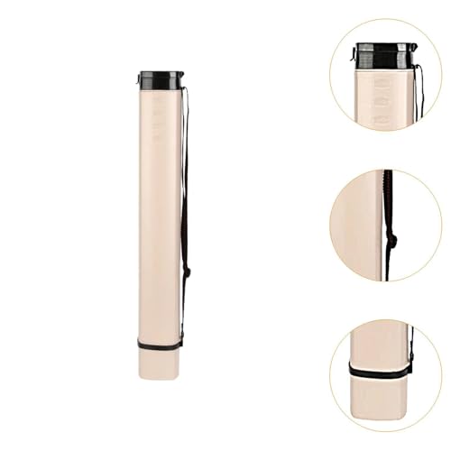 HouseVibe Extendable Poster Tube Telescoping Document Holder Blueprint Storage Case for Maps Painting Paper Art Supplies (1 Tube)- Beige - color: Beige