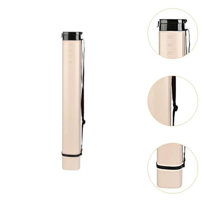 HouseVibe Extendable Poster Tube Telescoping Document Holder Blueprint Storage Case for Maps Painting Paper Art Supplies (1 Tube)- Beige - color: Beige