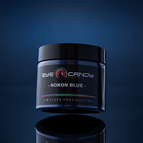 Eye Candy Pigments Premium Blue Mica Powder - Nokon Blue (50gr) - for Epoxy, Resin, Soap, Paint, Woodworking, Acrylic Pouring, Bath Bombs, Fishing Lures - DIY Arts and Crafts Additive - color: Nokon Blue
