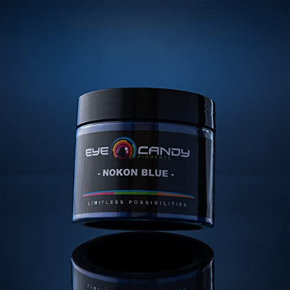 Eye Candy Pigments Premium Blue Mica Powder - Nokon Blue (50gr) - for Epoxy, Resin, Soap, Paint, Woodworking, Acrylic Pouring, Bath Bombs, Fishing Lures - DIY Arts and Crafts Additive - color: Nokon Blue