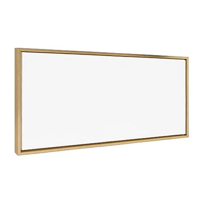 Kate and Laurel Sylvie Blank Framed Canvas Wall Art, 18x40 Bright Gold, Modern Empty Canvas for Paint-Your-Own Art, Premium Canvas Already Framed - color: Gold, size: 18"L x 40"W