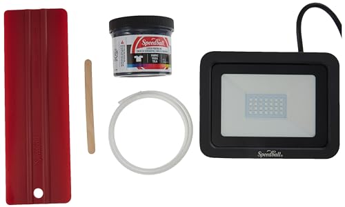 Speedball Speed Screens Screen Printing Kit, Includes Ink, Squeegee, Frame, UV Exposure Light