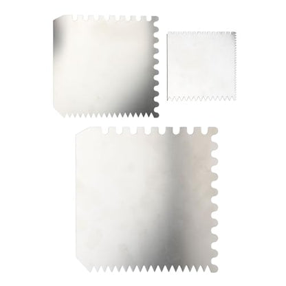 3 Pieces Serrated Clay Scrapers Multipurpose Stainless Steel Rib Scraper Tool for Pottery Sculpture Modeling Texturing Artists and Enthusiasts