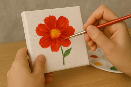 LWR CRAFTS Mini Stretched Canvas 2" X 2" Pack of 12 - size: 2"x2"x12