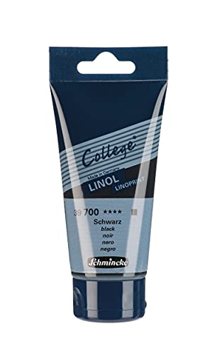 Schmincke - College Linol, Artists' Black Lino Printing Ink, 75 ml Tube, Water-Based, Lightfast, Even Print - color: Black, size: 2.54 Fl Oz (Pack of 1)