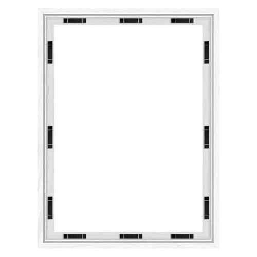 Abtgt 16x20 Canvas Floating Frame with 0.9" Deep, White Floater Frame for Canvas Paintings with Adhesive, Vertical or Horizontal Wall Art frame for Prints Oil Painting Diamond Decor, 1 Pack. - color: White, size: 16x20