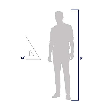 Pacific Arc Drafting Triangle, 14-inch, 30/60/90 Degrees, w/Inking Edge, Topaz - color: Topaz, size: 14-in, 30/60/90 degrees