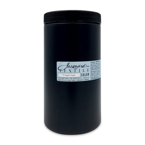 Jacquard Permanent Textile Color Quart Jar - Apple Green - color: Apple Green, size: 32 Fl Oz (Pack of 1)