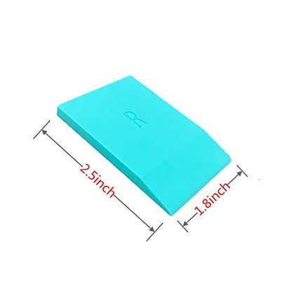 DGAGA 1 Pack of Mini Squeegees, Self Adhesive Silk Screen Stencil Squeegee Turquoise Silicone Screen Printing Tools for Applying Mesh Stencils Ink or Chalk Paste Scraper - color: 1pcs