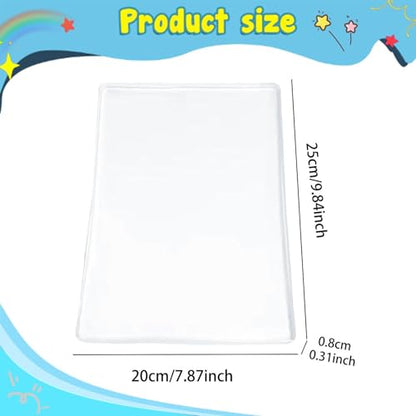 Gel Plate Washable Waterproof Print Plate Reusable Monoprinting Card to Clean Flexible Material for Arts Crafts Scrapbooking Home, A4 - size: A4