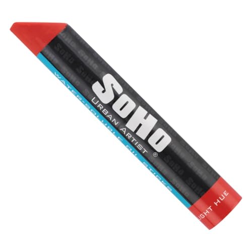 Soho Urban Artist Water Soluble Oil Sticks for Artists – Cadmium Red Light Hue Oil Paint Stick - 37 ml - No Brushes or Solvents Needed, Paint Any Primed Surface, Water Clean-Up, Non-Toxic, 4.8 x 0.78 - color: Cadmium Red Light Hue