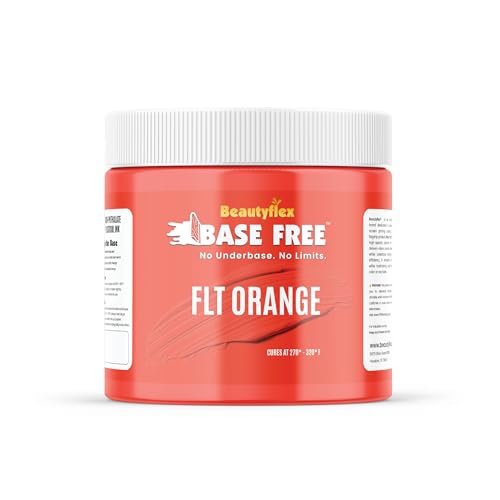 BEAUTYFLEX® Screen Printing Ink FLUORESCENT ORANGE Plastisol Ink for screen printing - Fast Curing Painting for Cotton, Polyester and Other Fabrics, Fabric Paint for screen printing kit (8 fl oz) - color: Fluorescent Orange, size: 32 Fl Oz (Pack of 1)