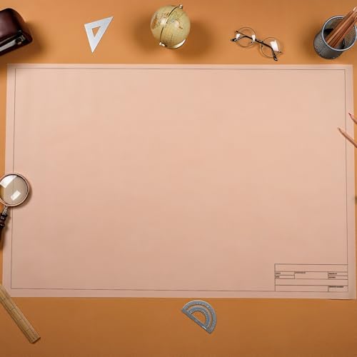 Tatuo 15 Sheets Architectural Vellum Paper 11 x 17 Inch Drafting Vellum Tracing Sheets Semi Translucent Drafting Paper Rag with Border and Title Block for Drawing Sketching Architecture Building - size: 11 x 17 Inch