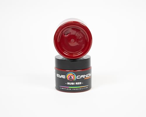 Eye Candy Resin Pigment Paste – Highly Pigmented Epoxy Color, 2 oz, Solid Non-Metallic, Mixable for Custom Shades (Rubi Red) - color: Rubi Red