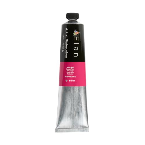 Elan Rose Red Watercolor Paint Tube 6.76 fl oz, Soft Rose Tone for Artists, Red Watercolor Paint for Canvas - color: Rose Red