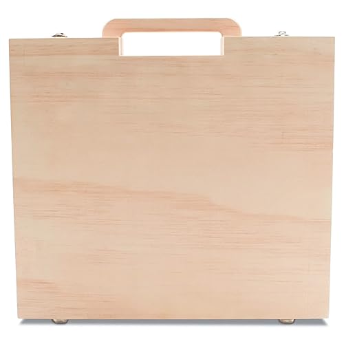Woodpeckers Wood Craft Suitcase 10-5/8 x 12 inch, Pack of 1 Unfinished Wooden Boxes for Crafts, Travel Memory Boxes for Keepsakes - size: 10-5/8"