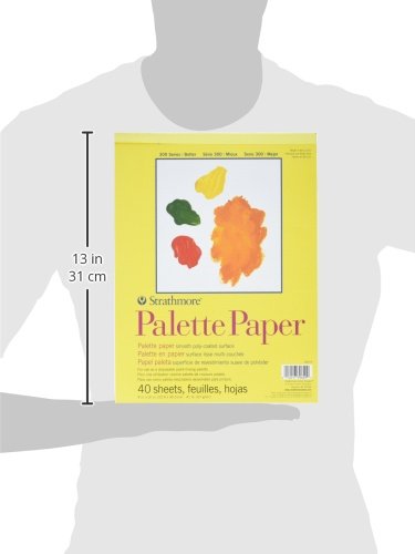 Strathmore Tape Bound Palette Paper Pad, 41 lb. 9"X12", 40 Sheets (365-9) - size: 9x12