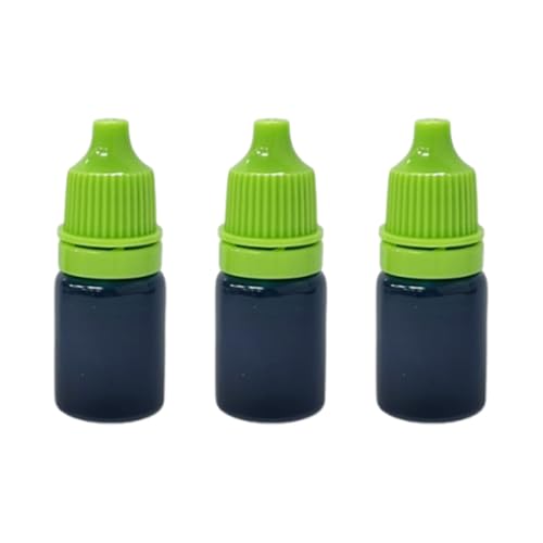 3 Pack 5ML Quick Drying Oil Based Ink for Golf Ball Stamps Photosensitive Ink for Egg Stamps - color: Green