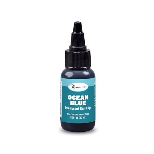 Alumilite Liquid Color Dye (Ocean Blue, 1 oz) Highly Concentrated Tint for Casting Resin, Polyester, and Urethane - Ideal for Clear, Translucent, or Opaque DIY Arts & Crafts, Beginners & Professionals - color: Ocean Blue