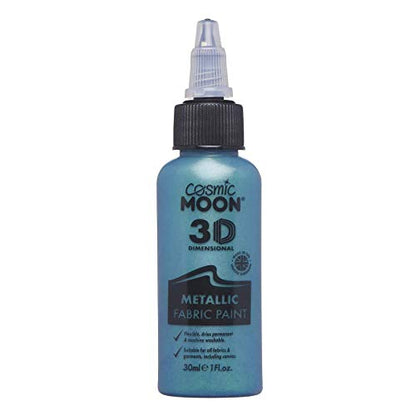 Cosmic Moon - Metallic 3D Fabric Paint - 1.01fl oz - Green - Textile paint for clothes, t-shirts, bags, shoes & canvas - color: Green