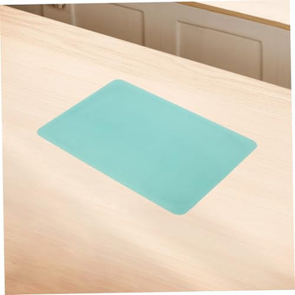 Veemoon 2pcs Silicone Crafts Mat Nonstick Epoxy Art Mats for Diy Projects Heat-resistant Silicone for Resin Jewelry Casting and Table Protection Blue Green