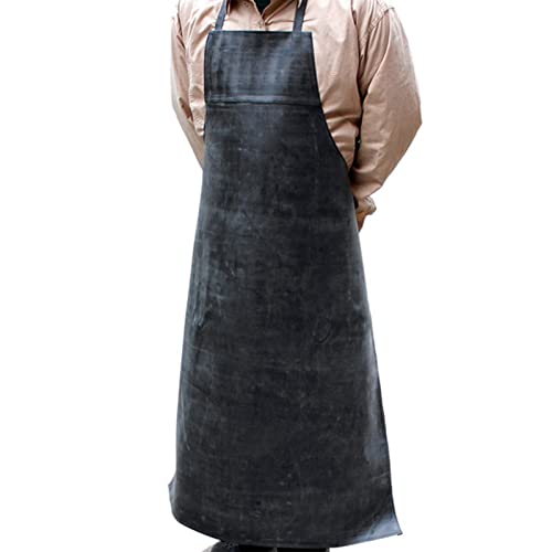 Waterproof Apron Rubber,42" Adjustable Extra Long Industrial Work Apron for Grilling Dishwashing Lab Kitchen Butcher，Vinyl Heavy Duty Aprons for Adults