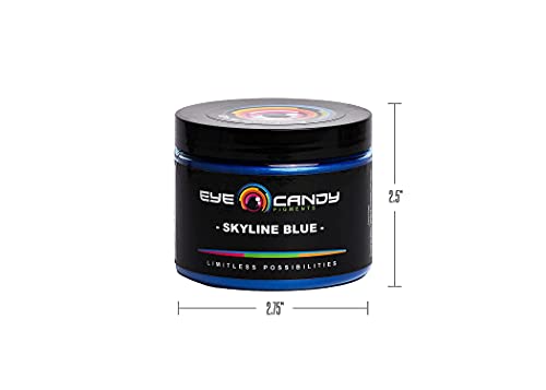 Eye Candy Premium Mica Powder Pigment “Skyline Blue” (50g) Multipurpose DIY Arts and Crafts Additive | Woodworking, Epoxy, Resin, Bath Bombs, Paint, Soap, Nail Polish, Lip Balm (Skyline Blue, 50G) - color: Skyline Blue