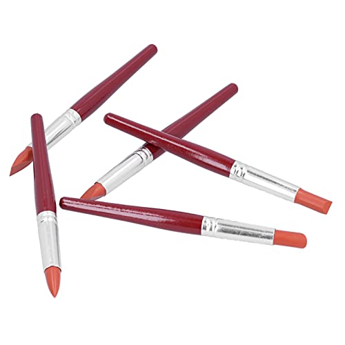 GLOGLOW Clay Sculpting Tools, Silicone Material, 5pcs Flexible Clay Shaping Pens for Oil Painting, Sculpture, and Crafting (Red L Size) - color: Red L Size