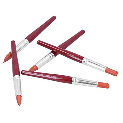 GLOGLOW Clay Sculpting Tools, Silicone Material, 5pcs Flexible Clay Shaping Pens for Oil Painting, Sculpture, and Crafting (Red L Size) - color: Red L Size