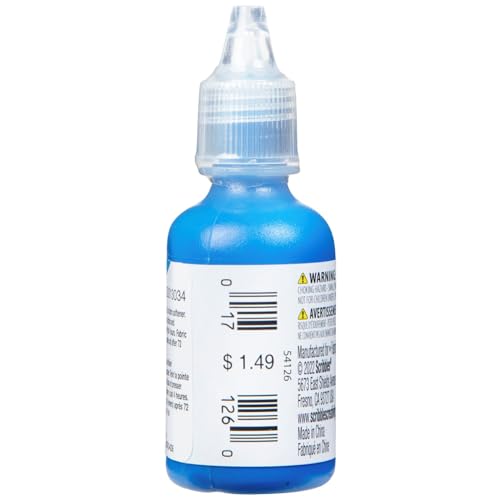 Scribbles 54126 3D Fabric Paint Shiny-Bright Blue - color: Blue, size: 1 Fl Oz (Pack of 1)