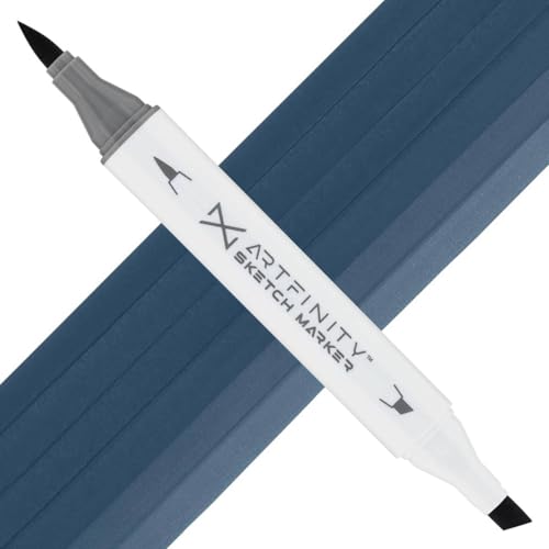 Artfinity Sketch Markers - Antwerp Blue B8-8, Vibrant, Professional, Dye-Based Alcohol Markers for Artists, Drawing, Travel, & More - color: Antwerp Blue B8-8, size: 1 Count (Pack of 1)