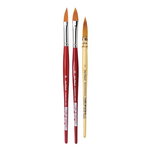da Vinci Brushes 4252DV Watercolor Brush Set, Quill Size 2, Slant Size 10, Oval Size 12, Black 3 Each - style: Cosmotop Spin Watercolor Snap Box Set