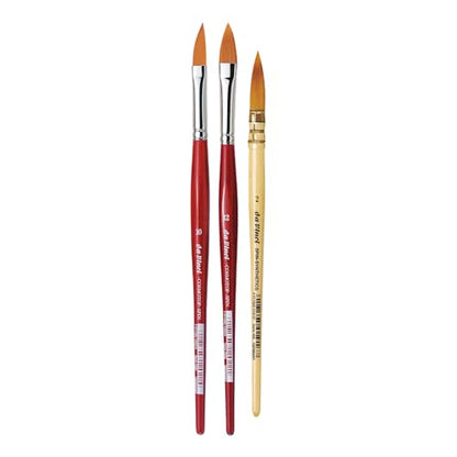 da Vinci Brushes 4252DV Watercolor Brush Set, Quill Size 2, Slant Size 10, Oval Size 12, Black 3 Each - style: Cosmotop Spin Watercolor Snap Box Set