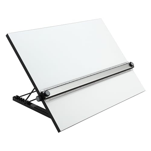 Acurit Multi-Angled 30”x42” PXB Drawing Board for Artists and Designers - Portable Tabletop Workspace, Drawing, Sketching, Drafting, Painting - Portable Laminated Surface w/Ruler & Parallel Motion Bar - size: 30x42"