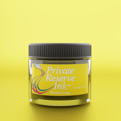 Private Reserve Premium Fountain Pen Ink, 60ml Bottle, Buttercup | Premium fountain pen ink with smooth flow, rich color, and reliable everyday writing performance. - color: Buttercup